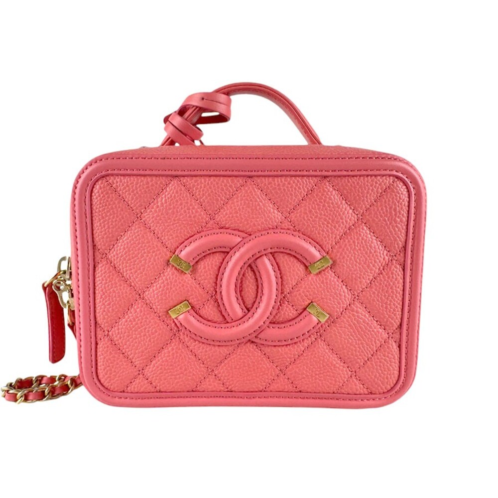 Auth Chanel Cc Filigree Handbag #280482C26B